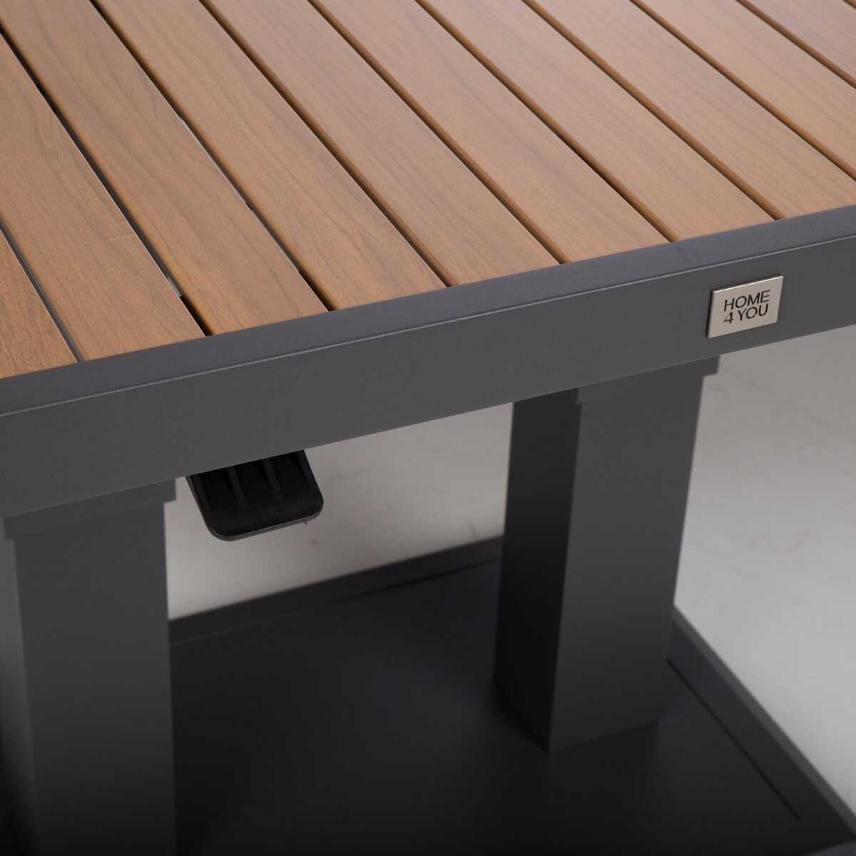 Aiamööblikomplekt RIO nurgadiivan ja laud, tumehall - Image 8