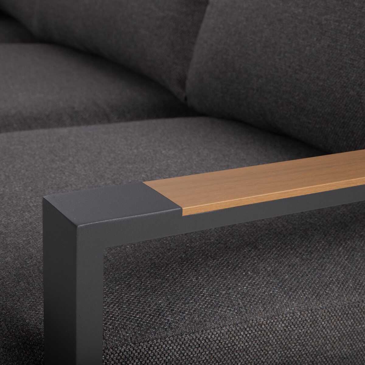 Aiamööblikomplekt RIO nurgadiivan ja laud, tumehall - Image 9