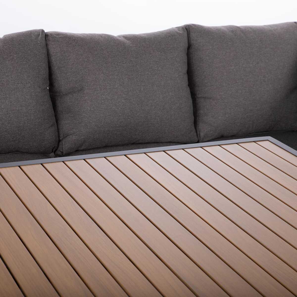 Aiamööblikomplekt RIO nurgadiivan ja laud, tumehall - Image 10
