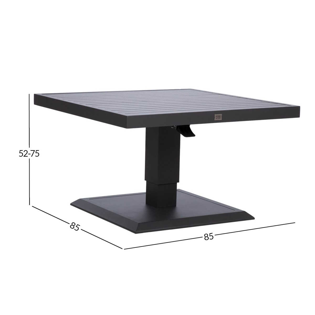 Laud TOMSON 85x85xH52-75cm, tumehall - Image 2
