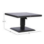 Laud TOMSON 85x85xH52-75cm, tumehall - Image 2