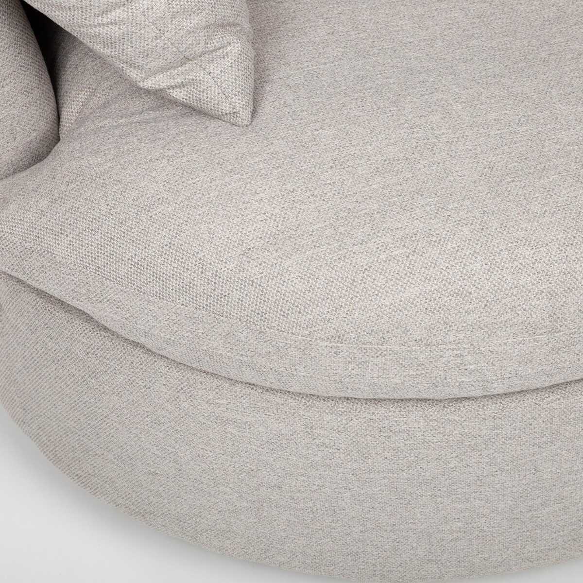 Tugitool FLUFFY pöörlev 110x105xH65/86cm, helehall - Image 9