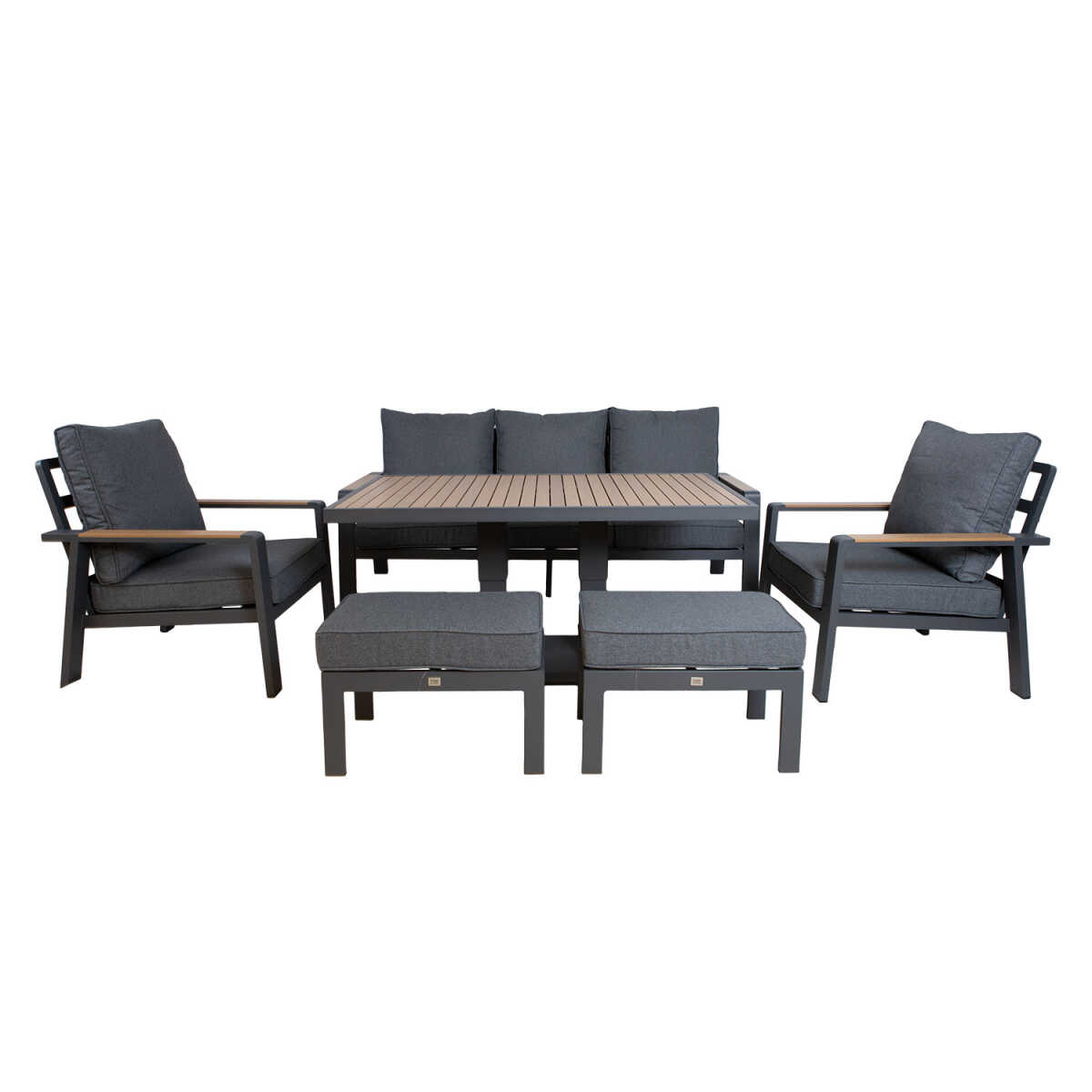 Aiamööblikomplekt PARKER 6-osaline, hall - Image 4