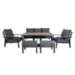 Aiamööblikomplekt PARKER 6-osaline, hall - Image 4