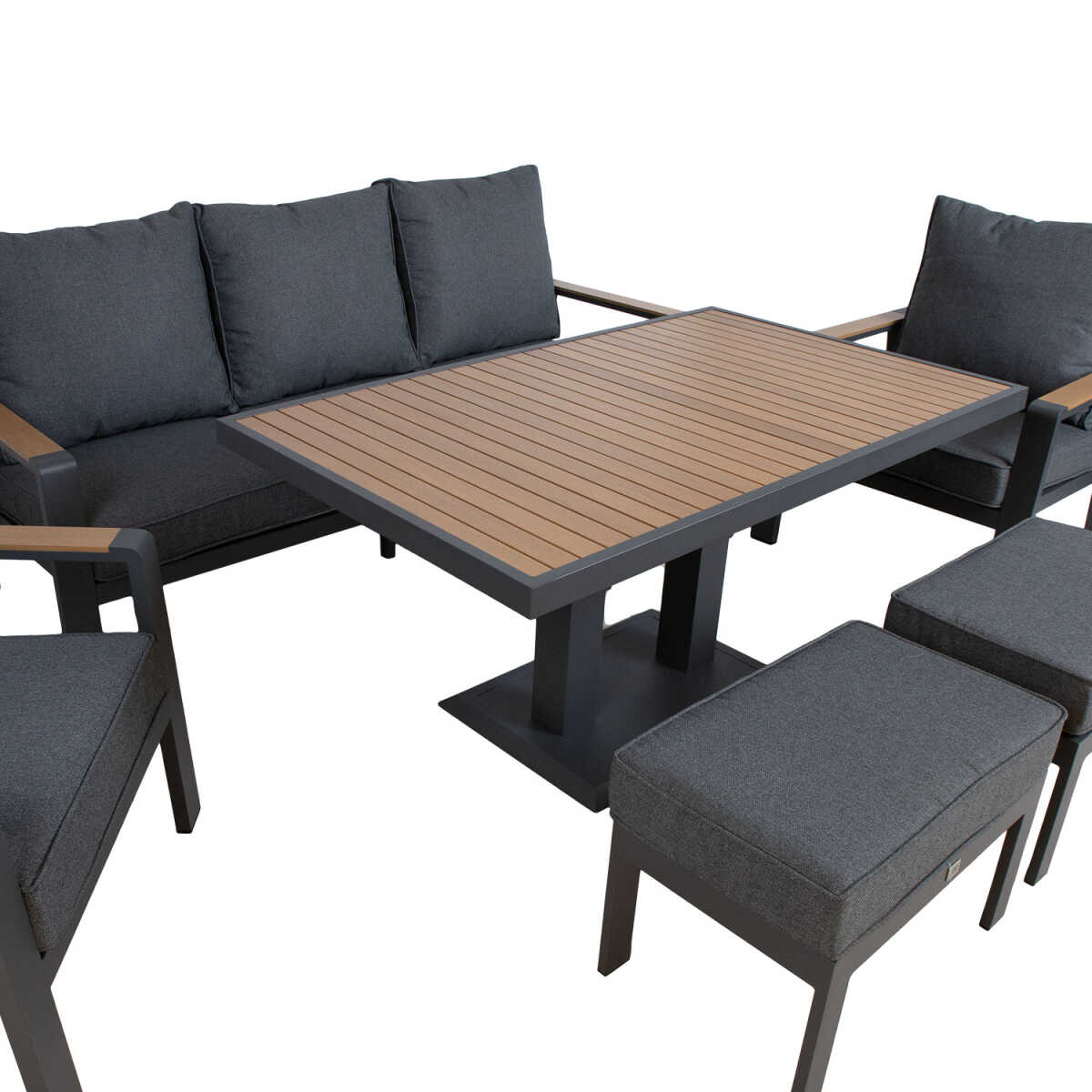 Aiamööblikomplekt PARKER 6-osaline, hall - Image 5