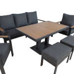 Aiamööblikomplekt PARKER 6-osaline, hall - Image 5