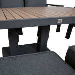 Aiamööblikomplekt PARKER 6-osaline, hall - Image 6