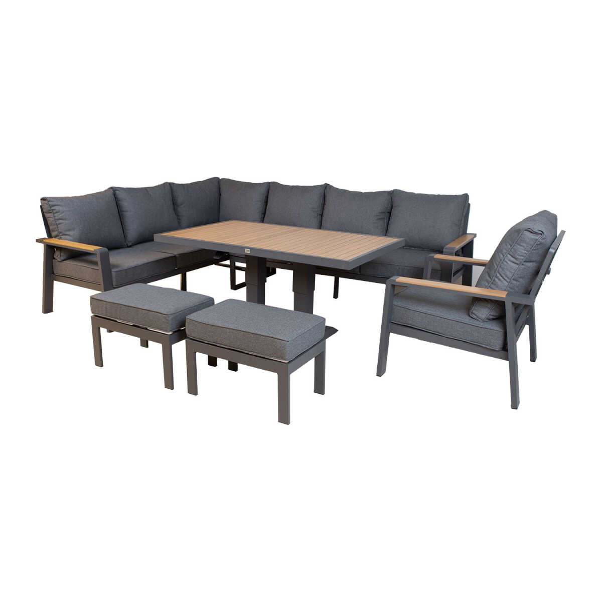 Aiamööblikomplekt PARKER 5-osaline, hall - Image 3