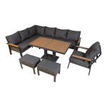 Aiamööblikomplekt PARKER 5-osaline, hall - Image 4