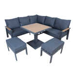 Aiamööblikomplekt PARKER 4-osaline, hall - Image 4