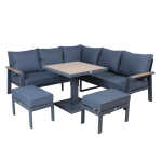 Aiamööblikomplekt PARKER 4-osaline, hall - Image 5