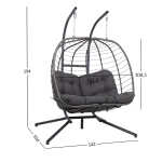 Ripptool FINSE 2-kohaline 142x106xH194cm, tumehall - Image 2