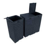 Prügikast GALA 78x41xH86cm/230L, must plastik - Image 6