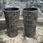 Lillepotiümbris WICKER D28xH50cm, hall - Image 3