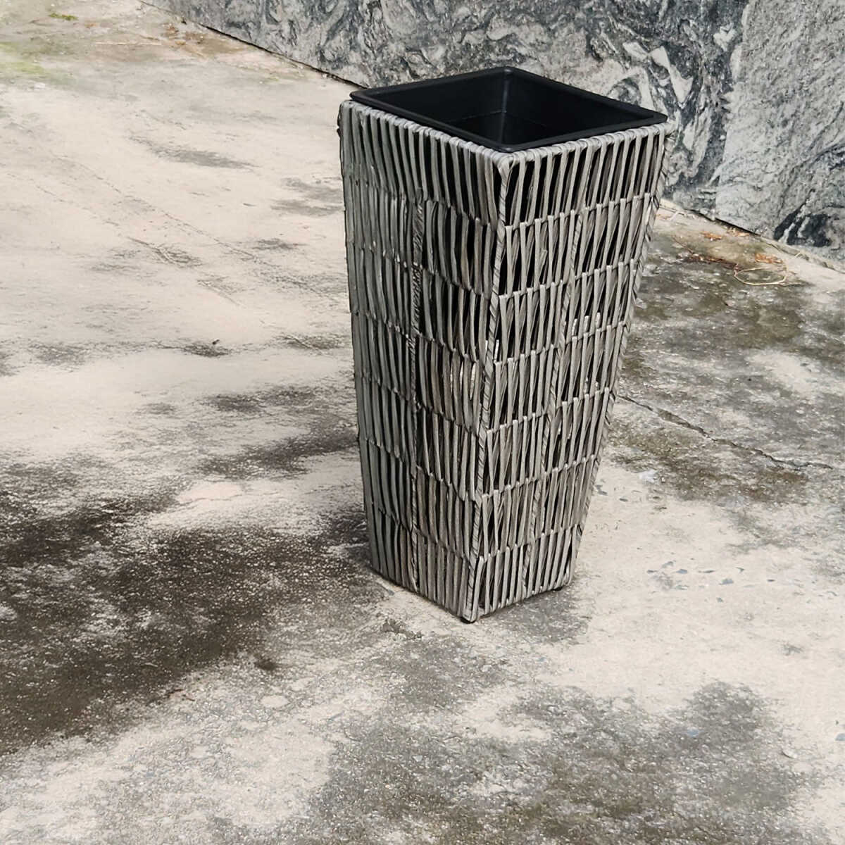 Lillepotiümbris WICKER 28x28xH50cm, hall - Image 4