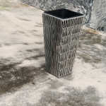 Lillepotiümbris WICKER 28x28xH50cm, hall - Image 4