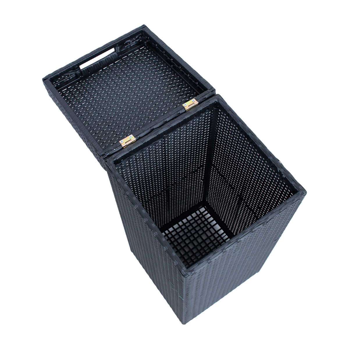 Prügikast WICKER 36x36xH80cm, must - Image 2