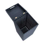 Prügikast WICKER 36x36xH80cm, must - Image 2