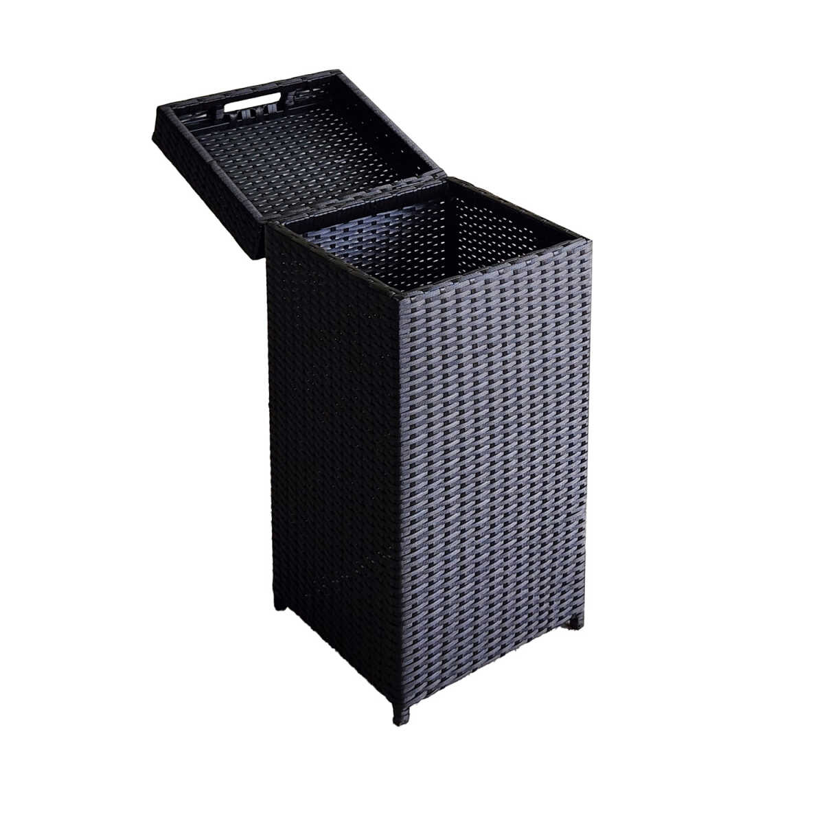 Prügikast WICKER 36x36xH80cm, must - Image 4