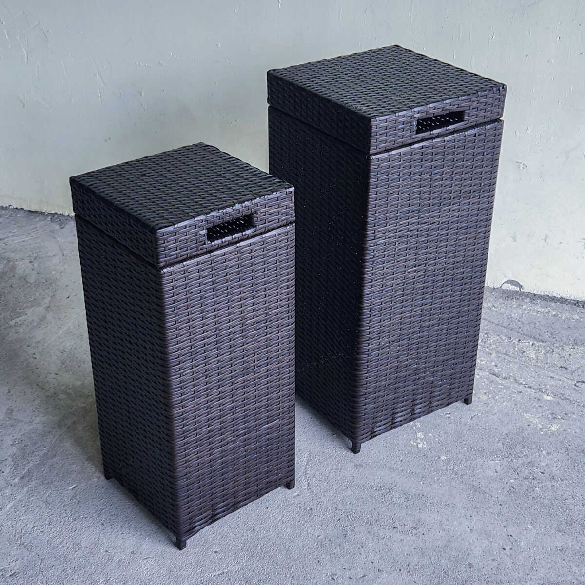 Prügikast WICKER 36x36xH80cm, must - Image 6