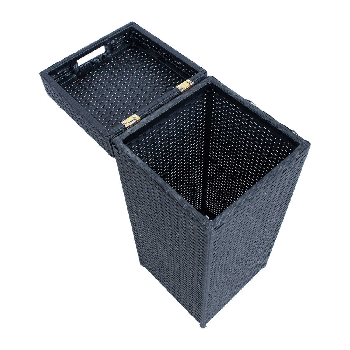 Prügikast WICKER 30x30xH71cm, must - Image 4