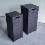 Prügikast WICKER 30x30xH71cm, must - Image 7