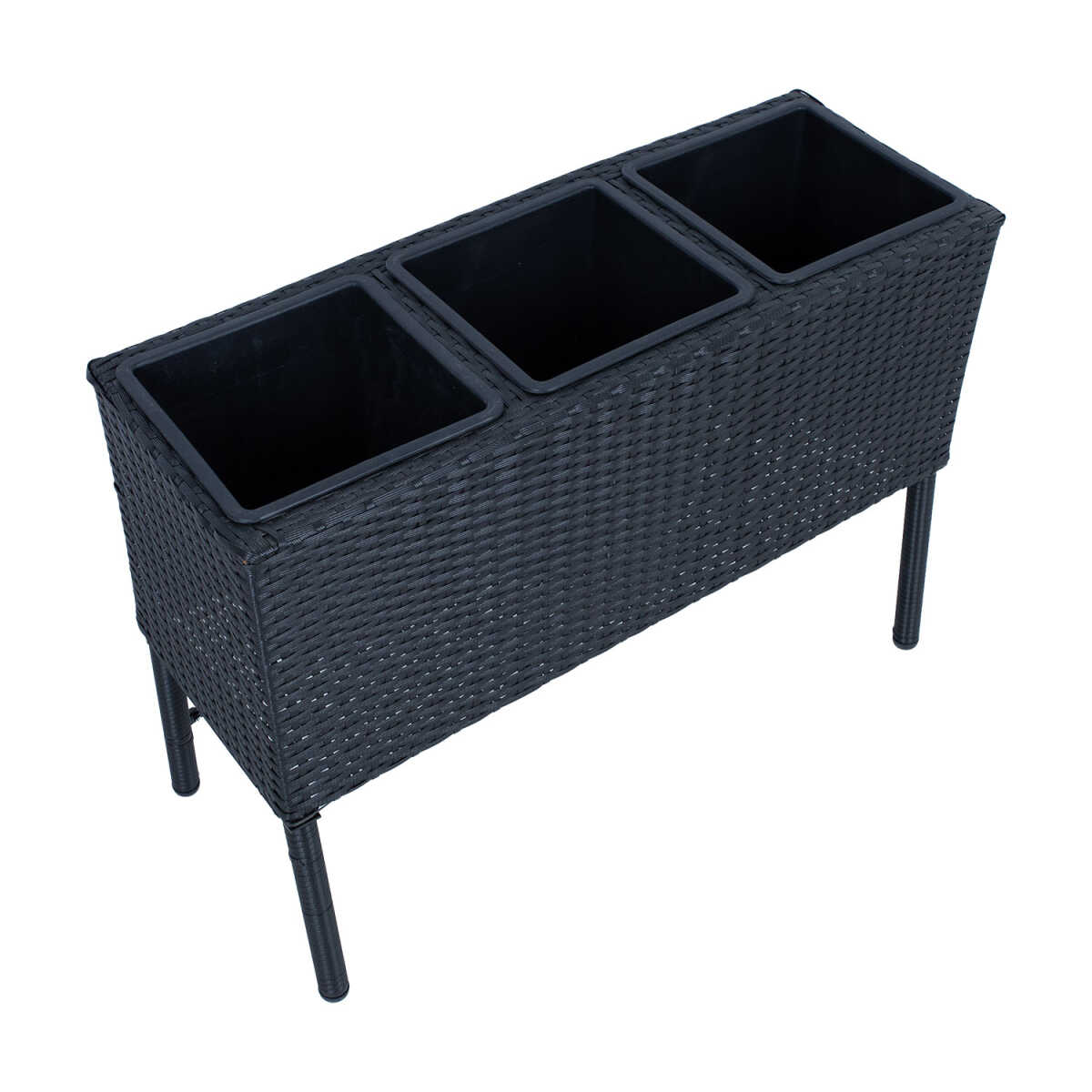 Lillekast WICKER 78x33xH54cm, must - Image 3