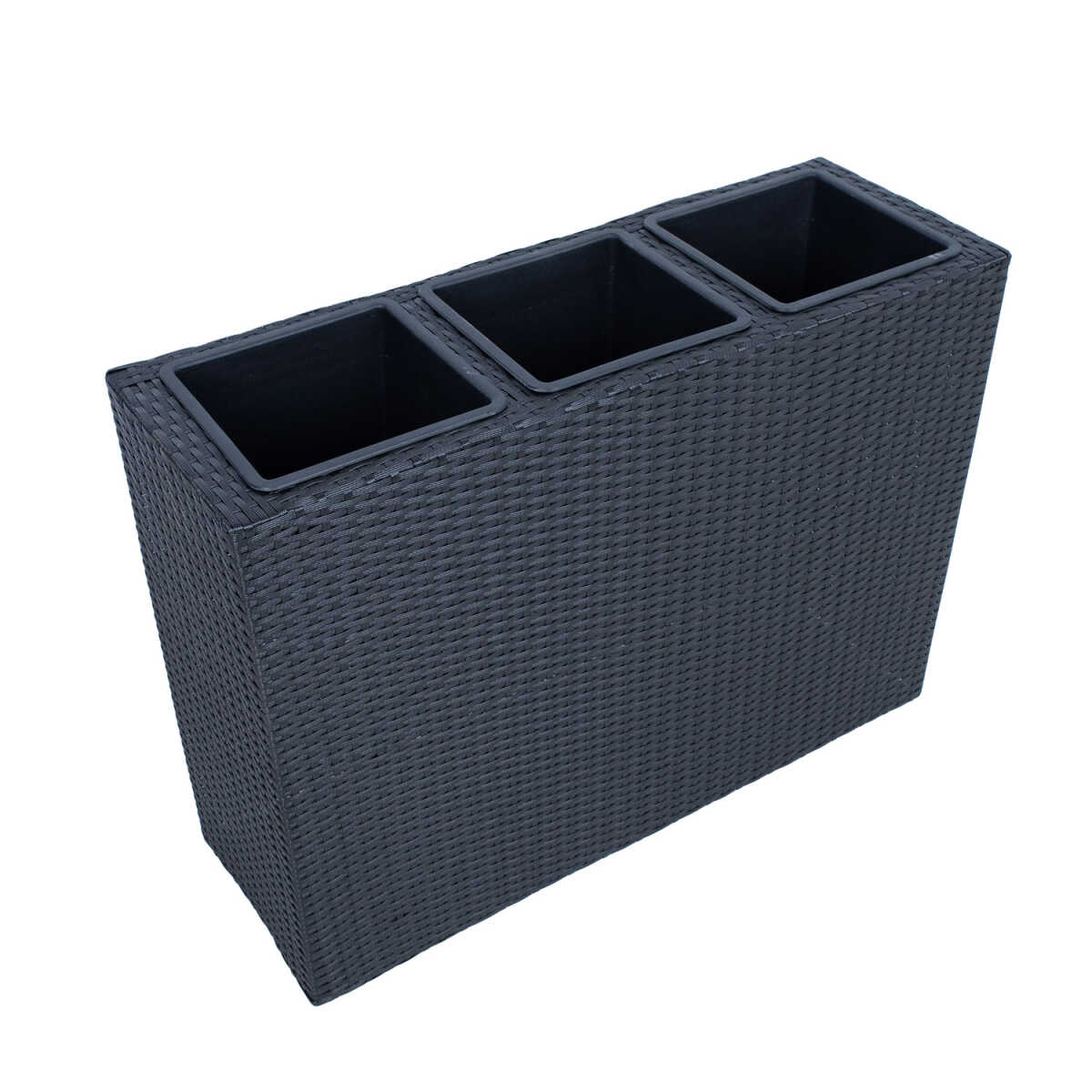 Lillekast WICKER 84x30xH62cm, must - Image 2