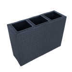 Lillekast WICKER 84x30xH62cm, must - Image 2