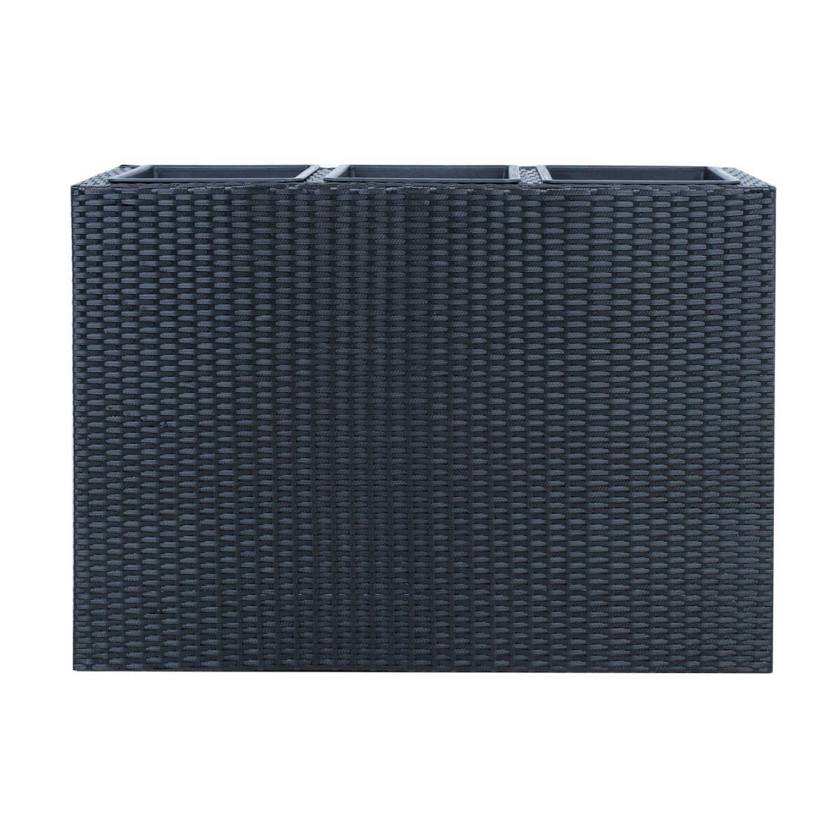 Lillekast WICKER 84x30xH62cm, must - Image 3