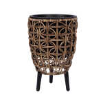 Lillepott WICKER 21x21xH32cm, pruun
