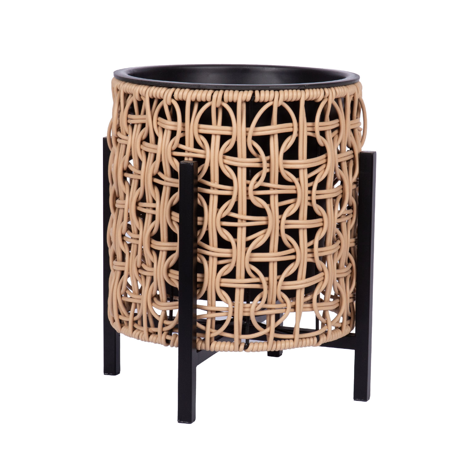 38225 Lillepott WICKER alusega 28x28xH32cm, helepruun - Image 1