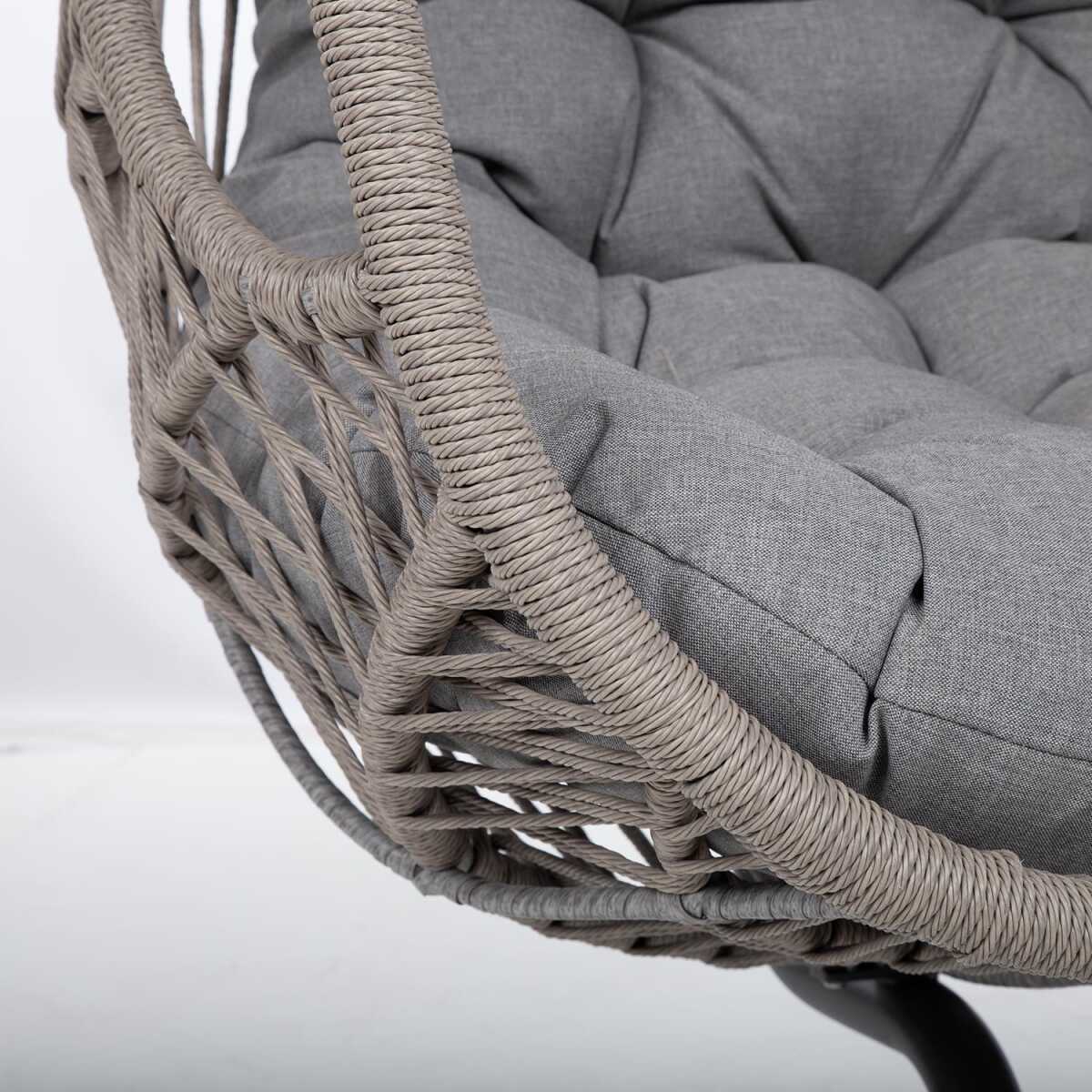 Puhketool CASSIA pöörlev 85x85xH151cm, hall - Image 10