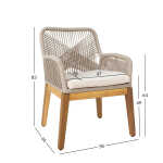 Tool FLORIDA 58x66xH83cm, akaatsia, beež - Image 2