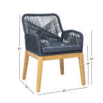 Tool FLORIDA 58x66xH83cm, akaatsia, hall - Image 2