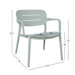 Tool MANGO 64x66xH75,5cm, rohekashall pl - Image 2