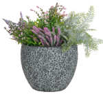 Lillepott FLORA D24xH19.5cm, must/hall - Image 2