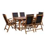 Aiamööblikomplekt FABIOLA laud ja 6 tooli - Image 2