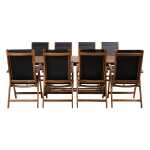 Aiamööblikomplekt FABIOLA laud ja 8 tooli - Image 2