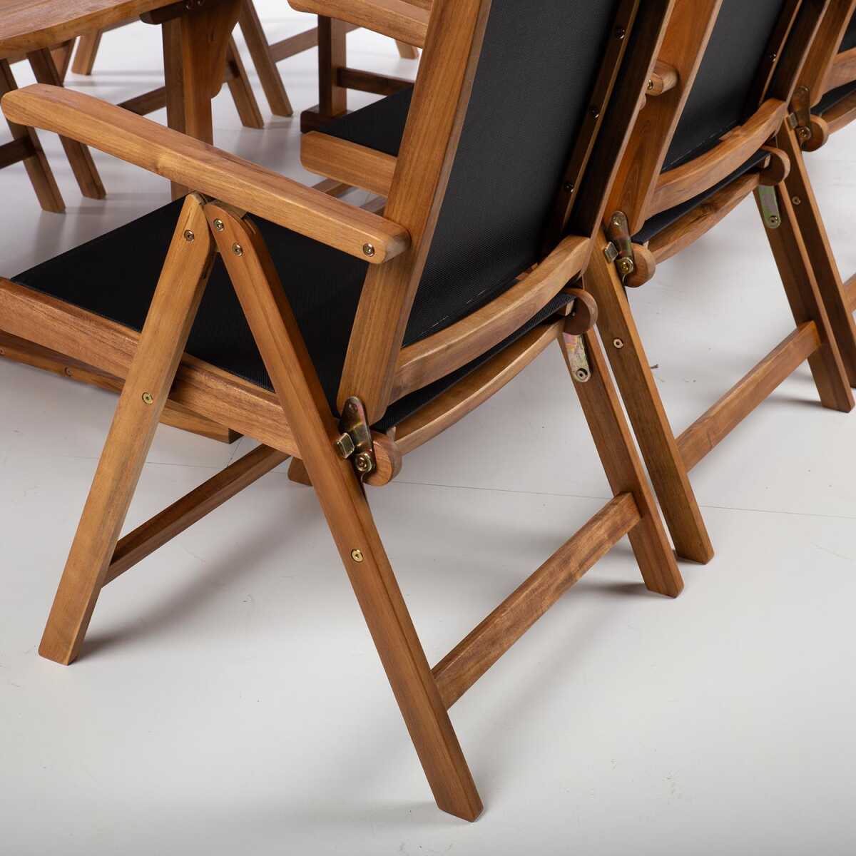 Aiamööblikomplekt FABIOLA laud ja 8 tooli - Image 5