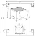 Varikatus MIRADOR-111 3x3m textilene seintega, tumehall - Image 2