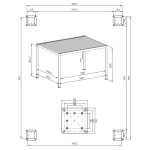 Varikatus MIRADOR-111 3x4m textilene seintega, tumehall - Image 2