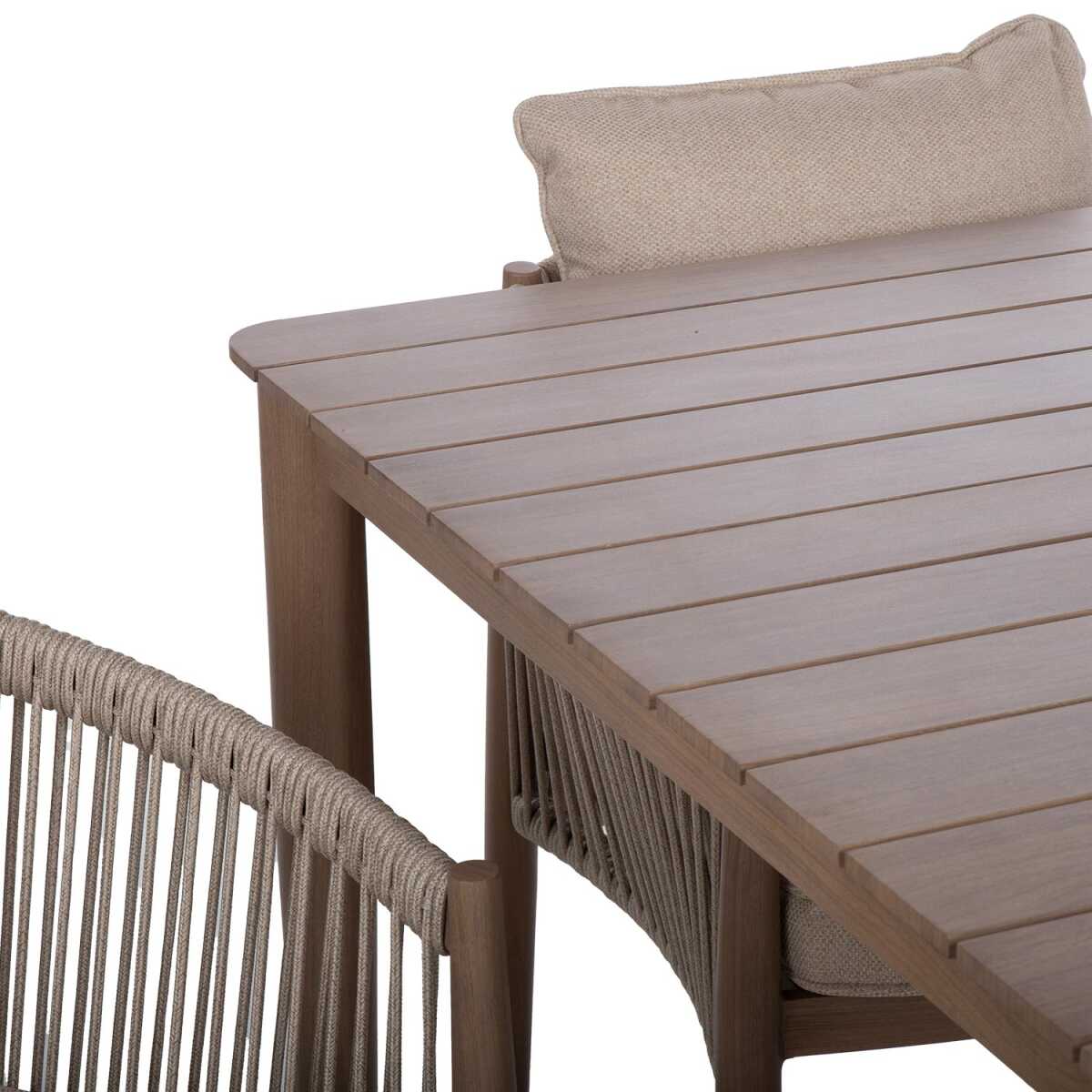 Aiamööblikomplekt MEDINA laud ja 4 tooli, beež - Image 2