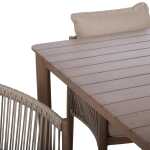 Aiamööblikomplekt MEDINA laud ja 4 tooli, beež - Image 2