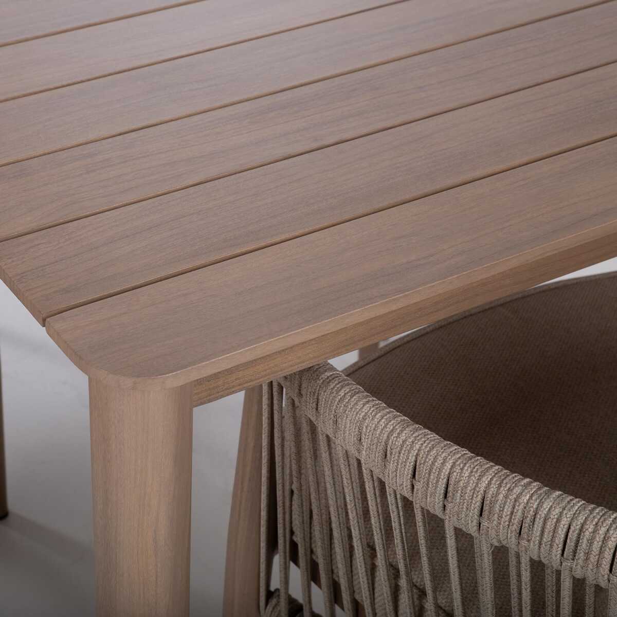 Aiamööblikomplekt MEDINA laud ja 4 tooli, beež - Image 4