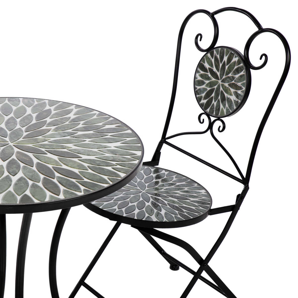 Rõdukomplekt MIRT laud ja 2 tooli, rohel - Image 2