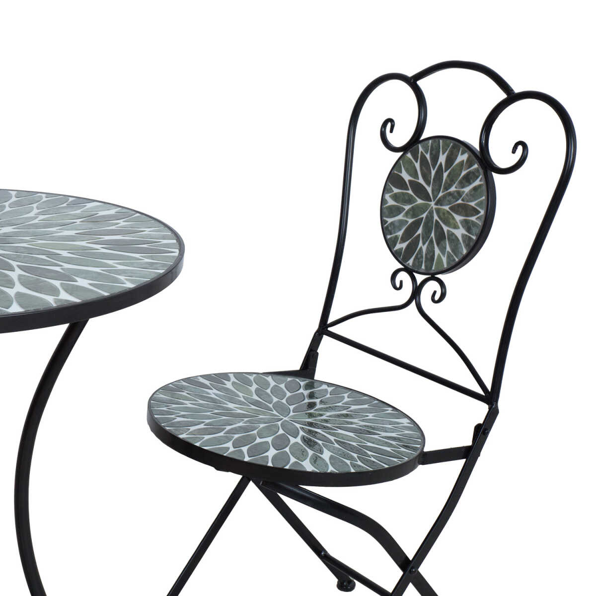 Rõdukomplekt MIRT laud ja 2 tooli, rohel - Image 4