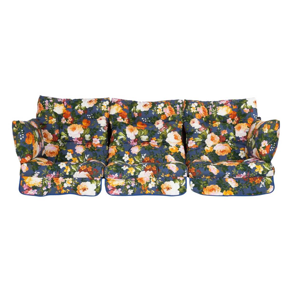Kiigepadjad ROMA 108x56x10cm, sinised lilled, 3tk - Image 2