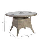 Laud PACIFIC D120xH75cm, hallikasbeež