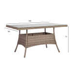 Laud TOSCANA 140x80xH73cm, beež - Image 3